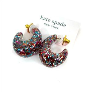 NWT Kate Spade Multicolored Glitter Earrings